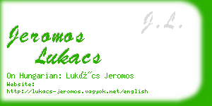 jeromos lukacs business card